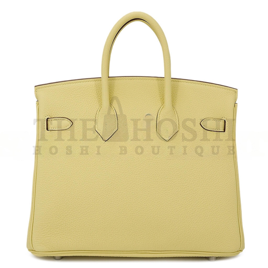 H**me5 BIRKIN 30 TOGO LEATHER LEMON YELLOW SILVER BUCKLE BAG 1271660027 (30*23*15cm) Master Quality
